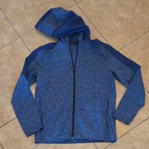 Banana Republic Heathered Blue Zip-Up Jacket